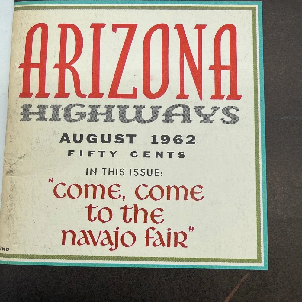 Arizona Highways Magazine August 1962 Navajo Fair Native‎ American Culture